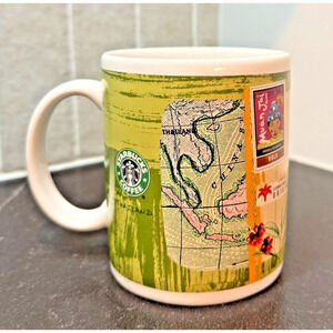 STARBUCKS THAILAND Commitment to Origins Coffee Mug 2003 10oz. RARE